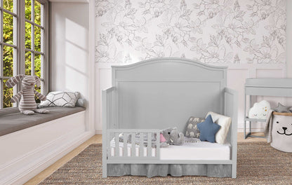 Dream On Me JPMA & Greenguard Gold Certified Grace 5 in 1 Convertible Crib Made with Sustainable New Zealand Pinewood in Pebble Grey, Non-Toxic Finish