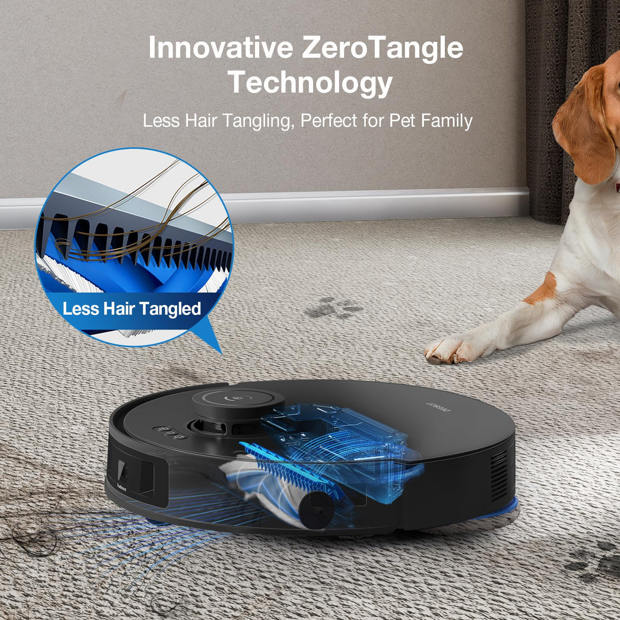 ECOVACS DEEBOT T30S AI Robot Vacuum and Mop, 11000Pa, TruEdge Adaptive Edge Mopping, ZeroTangle Technology, AI Instant Re-mop, Hot Water Mop Washing, Self-Emptying & Refilling, AI Obstacle Avoidance ECOVACS