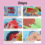 PFFNGPEN Diamond Painting Kits for Adults, 5D DIY Ladybug Diamond Art Kits for Beginners, Full Drill Round Diamond Art for Home Wall Decor, Flower, 12x12 inch PFFNGPEN