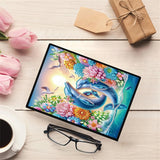 Dolphin Diamond Painting Notebook for Adults, A5 Diamonds Art Journal and DIY Sketchbook, Diamond Art Kit Supplies,Gift for Beginners, Craft Lovers, Artists. (Dolphin) Formeydemi