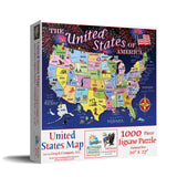 SUNSOUT INC - United States Map - 1000 pc Jigsaw Puzzle by Artist: Giordano Studios - Finished Size 20" x 27" Fourth of July - MPN# 37266 SunsOut