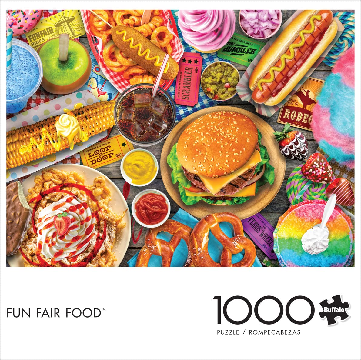 Buffalo Games - Lars Stewart - Fun Fair Food - 1000 Piece Jigsaw Puzzle For Adults -Challenging Puzzle Perfect for Game Nights - Finished Size is 26.75 x 19.75 Buffalo Games