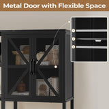 HAUOMS Corner Bookshelf, 6 Tier Industrial Convertible Bookshelf with 6 Fabric Drawers, Corner Bookcase Large L Shaped Storage Display Shelf for Home Office, Living Room, Kitchen, Black HAUOMS