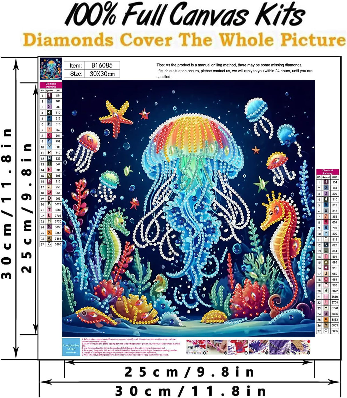 3 Pack Marine Animal Special Shape Diamond Art Kits for Adults,5D Diamond Painting Kits for Beginner, DIY Diamond Crystal Rhinestones Painting Kits for Home Wall Decor Gift 12 X 12inch Kaixine