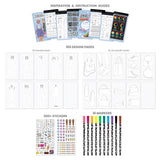 Fashion Angels Fashion & Accessory Design Sketch Set, Includes Sketch Pad with Stickers & Markers, Ultimate Fashion Design Sketch Book for Girls Fashion Angels
