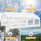 COBIZI 13x26FT Party Tent Heavy Duty Outdoor Gazebo White Event Shelter Wedding Canopy Tent for Parties Carport Commercial with Removable Sidewall Windows, Powder Coating (Better Than Galvanized) COBIZI
