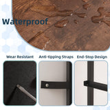 Somdot Black Nightstand with Charging Station and LED Light for Bedroom, Tall 5 Drawers Dresser with Fabric Bins for Bedside Kids Dorm Room Closet Laundry Entryway, Black Rustic Brown Somdot