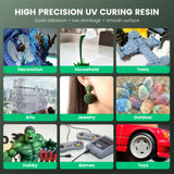 SUNLU 3D Printer Resin 2kg, Fast Curing Standard 3D Resin for Most Resin 3D Printers, 395 to 405nm UV Curing 3D Printing Liquid Photopolymer Resin, Low Shrinkage and High Precision, 2000g, Clear SUNLU