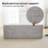 70.87" Cloud Loveseat Sofa, Boneless Corduroy Loveseat Couches, Sofa in a Box, 2 Seater Deep Seat Couch with Convertible Sofa Bed for Apartment, Office, Living Room, No Assembly Required (Light Grey) atosela