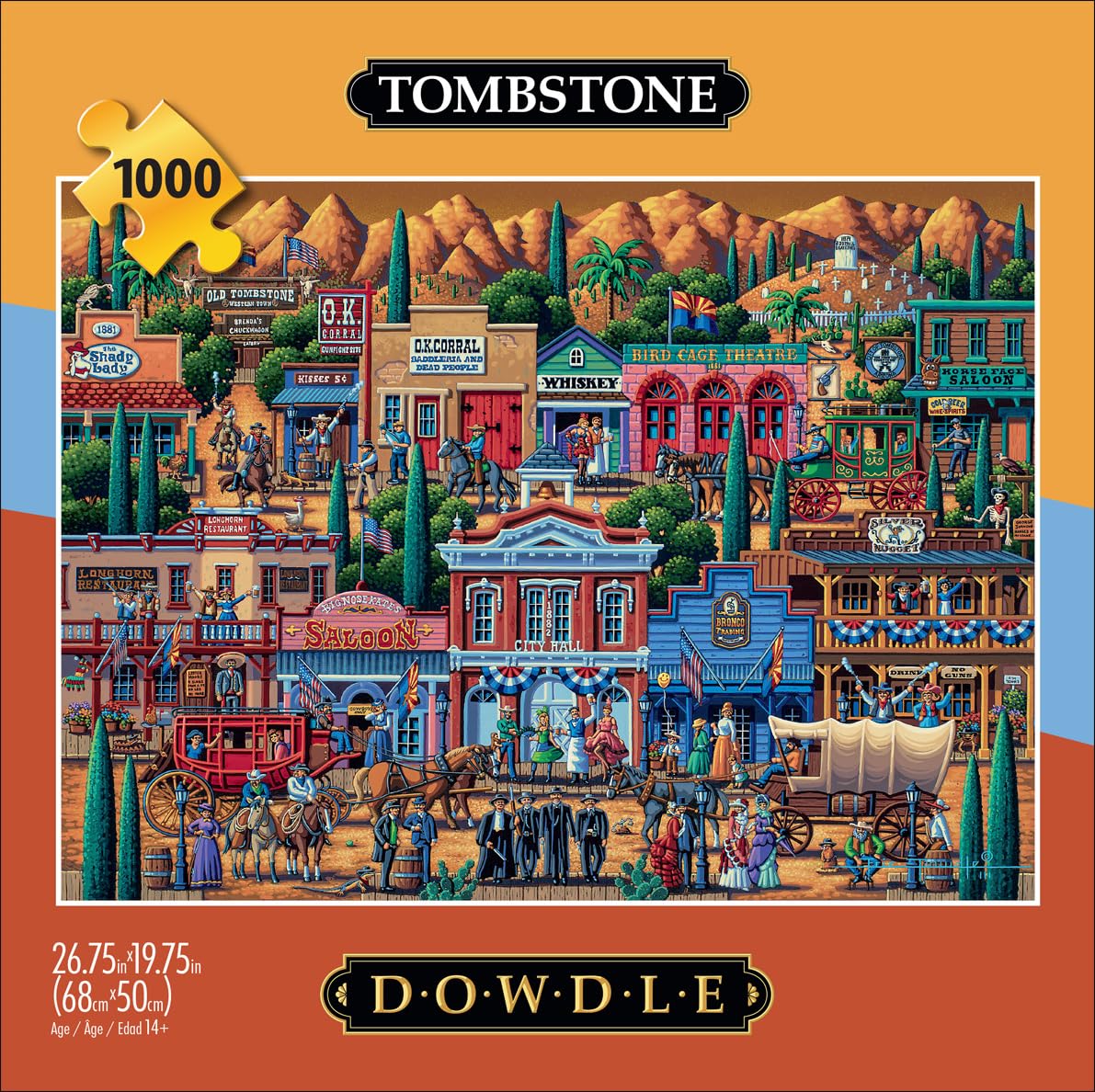 Buffalo Games - Eric Dowdle - Tombstone - 1000 Piece Jigsaw Puzzle for Adults -Challenging Puzzle Perfect for Game Nights - Finished Size is 26.75 x 19.75 Buffalo Games