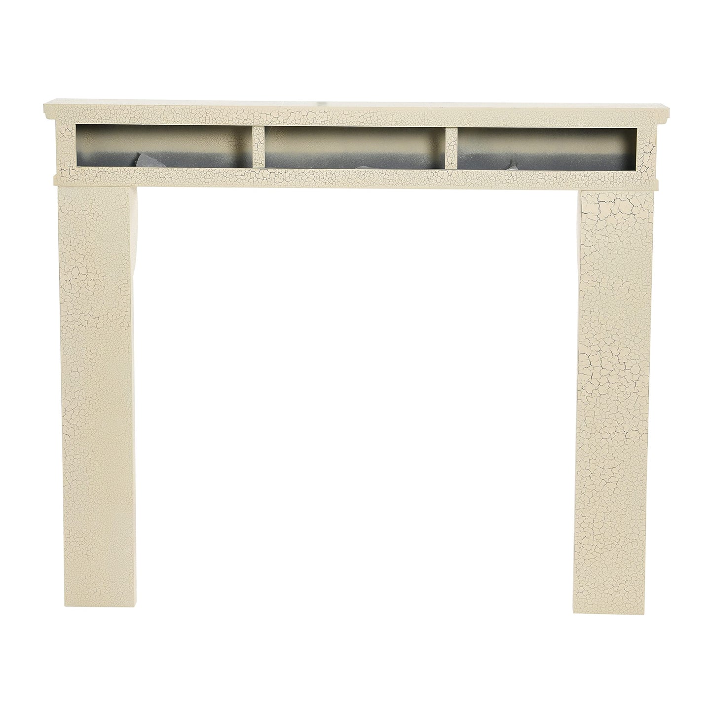 Creative Co-Op Lodge Fireplace Mantel, Distressed Cream