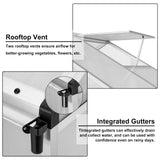 TROPOW 6.25 x 10 Ft Greenhouse for Outdoors with Quick Structure, Aluminum Alloy & Polycarbonate Green House with 24" x 23" Roof Windows Vent, Walk in Sunroom for Patio, Backyard, Garden,Silver TROPOW