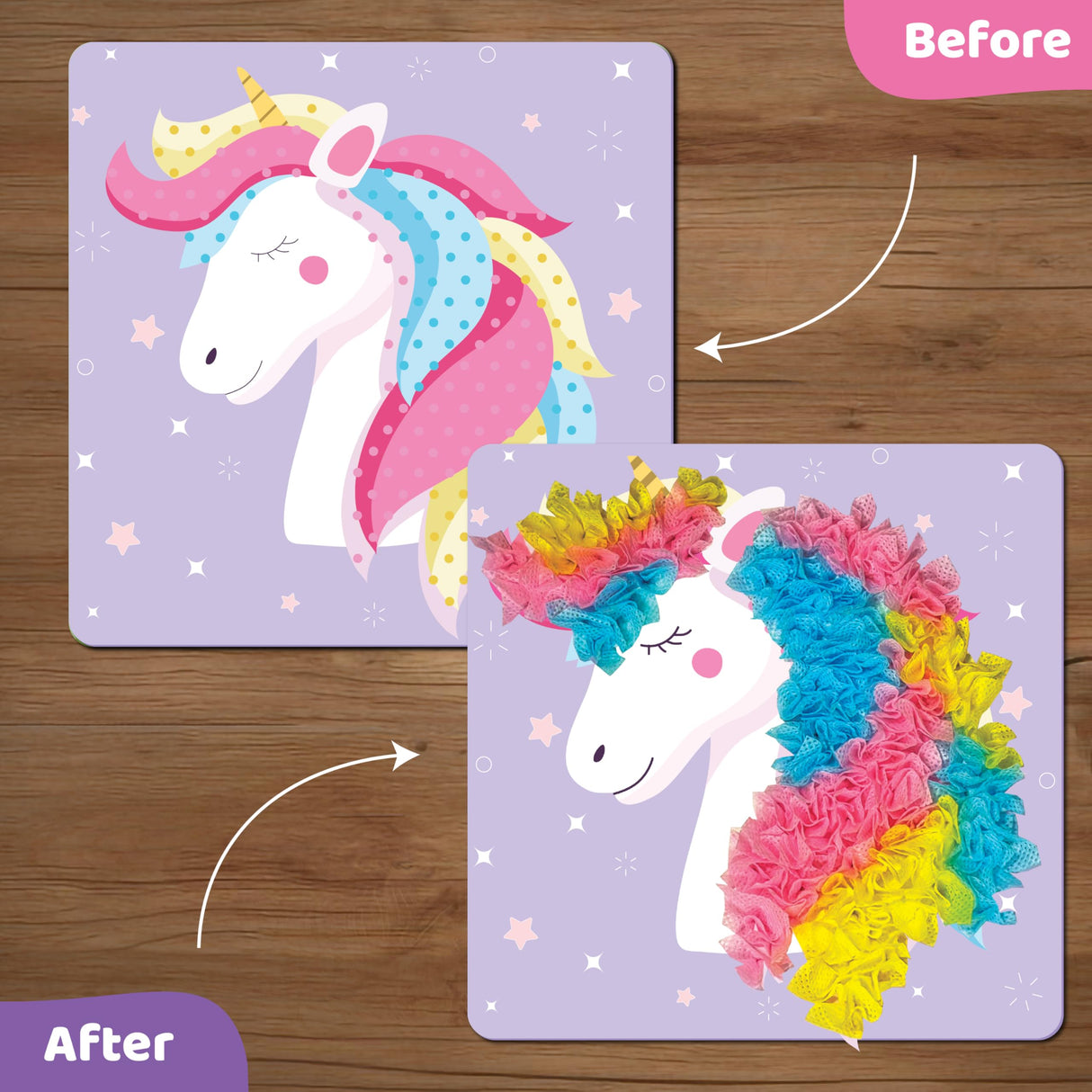 jackinthebox Poke Poke Art for Kids - Unicorns, Mermaids, Princess, Cupcakes, Mess-Free Sewing Art for Children, Toys for Girls and Boys Ages 4 5 6 7 8, Great Gift for Children, DIY Creative Activity jackinthebox