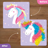 jackinthebox Poke Poke Art for Kids - Unicorns, Mermaids, Princess, Cupcakes, Mess-Free Sewing Art for Children, Toys for Girls and Boys Ages 4 5 6 7 8, Great Gift for Children, DIY Creative Activity jackinthebox