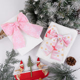 KINGLAKE Christmas Ribbon Wired 2.5 Inch Pink Christmas Wired Edge Ribbon,30 Yards Christmas Tree Ribbon Santa Snowflake Candy Cane Plaid Ribbon for Bow Wreaths Gift Wrapping Xmas Decorations Crafts KINGLAKE