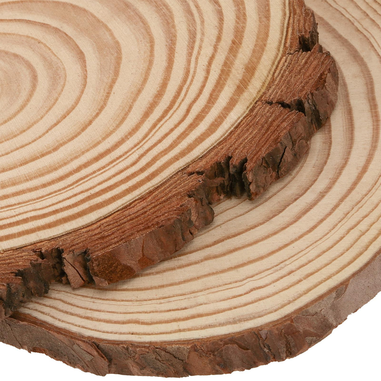 SEHOI 30 PCS 5-5.5 Inch Unfinished Wood Slices, Wooden Discs with Bark, Rustic Wood Slices, Natural Wood Circles for Craft, Holiday Decorations, Wedding Centerpiece SEHOI