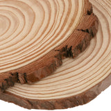SEHOI 30 PCS 5-5.5 Inch Unfinished Wood Slices, Wooden Discs with Bark, Rustic Wood Slices, Natural Wood Circles for Craft, Holiday Decorations, Wedding Centerpiece SEHOI
