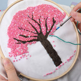 8 Pcs Embroidery Stitching Kit - Punch Needles, Cross Stitch Tools with 4 Colors Thread Mayboos