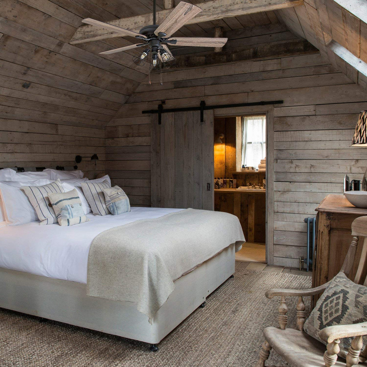 Prominence Home Lincoln Woods, 52 Inch Industrial Style LED Ceiling Fan with Light, Remote Control, Three Mounting Options, 5 Dual Finish Blades, Reversible Motor - 50745-01 (Bronze) Prominence Home