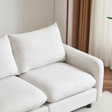 Christopher Knight Home Bricez 69" Loveseat, Upholstered Sofa, Modular Couch, Oversized Loveseat, Spacious Seating Sofa Couch, Comfort Sectional Corner Wooden Chair for Living Room Home Office, White Christopher Knight Home