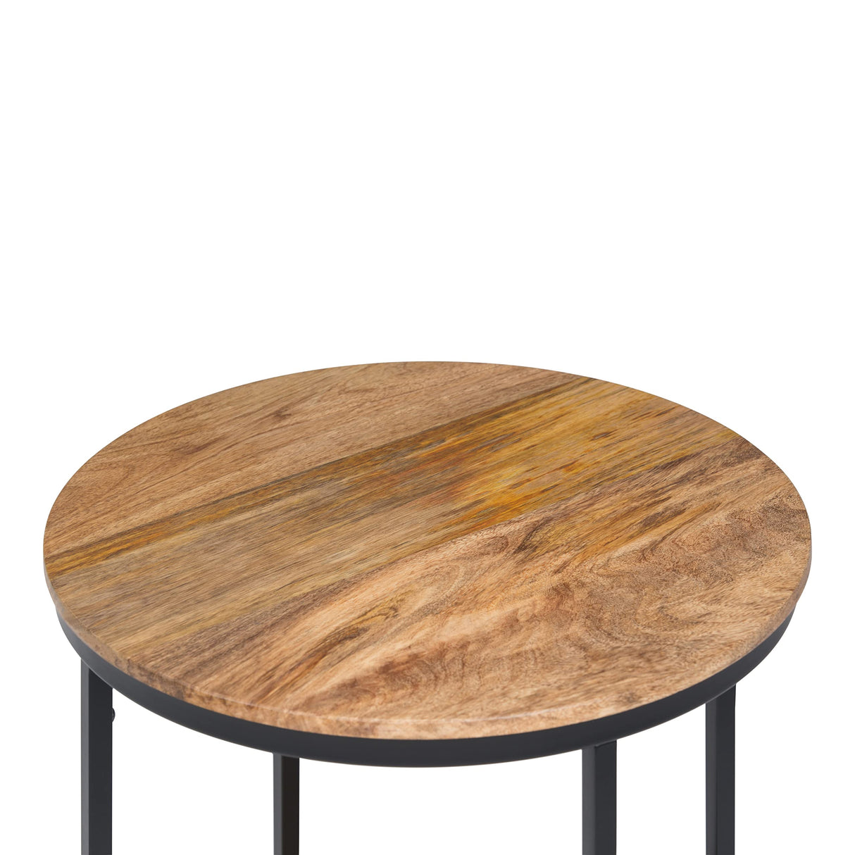 SIMPLIHOME Jenna Contemporary 18 inch Wide Metal Round Accent Side Table in Natural, End, Bedside Table and Nightstand, for the Living Room and Bedroom SIMPLIHOME