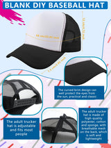 6 Pack Adult Trucker Cap Summer Mesh Baseball Cap DIY Sublimation Trucker Hat for Men Women Summer Outdoor Activities (Color Set 1) Skyebed