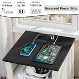 Joaxswe Farmhouse Furniture Set, Nightstands Set of 2 and 6 Drawers Dresser for Bedroom, 58 Inch Wide Wood Dresser and 18" Night Stands with Charging Station for Bedroom, Living Room, Hallway Joaxswe