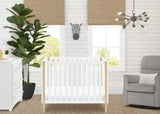 Delta Children Gio Mini Crib with 2.75" Mattress Included, Bianca White/Natural Delta Children