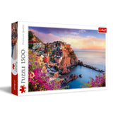 Trefl View of Manarola 1500 Piece Jigsaw Puzzle Red 33"x23" Print, DIY Puzzle, Creative Fun, Classic Puzzle for Adults and Children from 12 Years Old Trefl