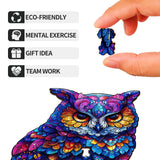 GLEAMUNO Magic Owl Wooden Puzzles for Adults – 225 Pcs, 13.6" x 16.1", Unique Shapes, Gift Packaging, Natural Materials, Puzzles up Wooden Jigsaw Puzzles for Adults, Gift Ideas, Family Games GLEAMUNO