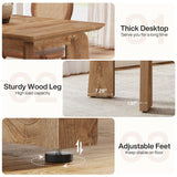 Tribesigns 5FT Conference Table for 6 People, 62-Inch Rectangular Meeting Table with Thicken Tabletop and Heavy Duty Legs, Modern Seminar Boardroom Desk for Office Conference Room (Rustic Brown) Tribesigns