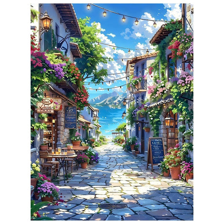 Landscape Paint by Numbers for Adult, Scenery Paint by Numbers Kit for Adults Beginners, DIY Acrylic Paint by Number on Canvas for Home Wall Art Decor 16x20 Inch Mandun