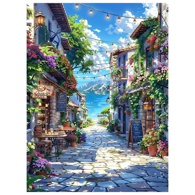 Landscape Paint by Numbers for Adult, Scenery Paint by Numbers Kit for Adults Beginners, DIY Acrylic Paint by Number on Canvas for Home Wall Art Decor 16x20 Inch