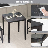 Giantex Square Dining Table with Solid Wood Frame, 220lbs Capacity, 30"x30"x36" Kitchen Table for 4-Person, Counter Height Bar Tables for Small Space, Dining Room, Living Room, Pub, Apartment, Grey Giantex