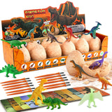 Zippytots Dino Eggs Excavation Dig Kit-12 Unique Dinosaur Eggs with Educational Learning Cards -Easter Eggs STEM Science Activities - Educational Toy Gift for Kids Boys Girls Age 3+ Zippytots