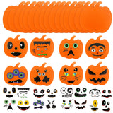 32 PCS Halloween Foam Pumpkin Craft Kit and Pumpkin Stickers for Halloween Kids DIY Craft Party Trick or Treat Party Favors Decorations (Cute Pumpkin) Taocco