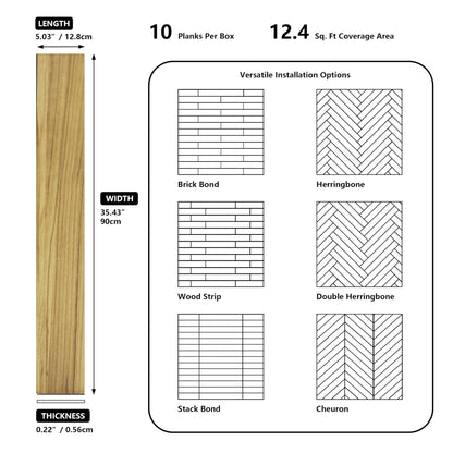 W&S 10pack Peel and Stick Real Wood Planks for Wall, Stick On Faux Teak Wood Panels for Bedroom,Living Room,RV, Adhesive Wooden Paneling for Interior Accent Wall, Self Stick Shiplap Boards (1 - WoodArtSupply