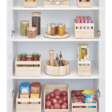 iDesign Renewable Paulownia Wood Collection Tall Turntable Organizer, 10.5" x 4" x 10.5", Natural InterDesign