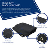 Tarps Now Heavy Duty Mesh Tarps, (20' X 40') with Grommets - 75% Sunblock Shade Cloth Tarp for Patio Screen, Wind Block, Privacy Screen, Canopies, Dump Trucks, Pool Cover - Black TarpsNow