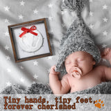 Chunful Dog Memorial Shadow Box with Paw Print Kit 5.9'' x 5.9'' Customized Clay Impression Kit Wooden Keepsake Display CasePet Christmas Ornament Gifts for Pet Lovers Dog Cat DIY Ornament Chunful