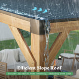 AMERLIFE 10 x 20 FT Solid Wood Gazebo with Metal Hardtop, Large Outdoor Grill Canopy with Sloped Roof, Heavy Duty Pergola for Patio, Backyard, Garden, Natural Spruce AMERLIFE