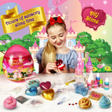 GirlZone Princess Slime Kit - 42-Piece Apple-Scented DIY Slime Making Set with Activator, Heart Containers & Add-Ins - Gift for Girls Ages 7+ GirlZone