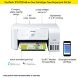 Epson EcoTank ET-2720 Wireless Color All-in-One Supertank Printer with Scanner and Copier - White Epson