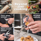 Kitchen Shears by Gidli - Lifetime Replacement Warranty - Includes Seafood Scissors As a Bonus - Heavy Duty Utility Stainless Steel All Purpose Ultra Sharp Scissors for Food - Cooking Shears Gidli