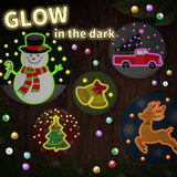 Bamamon Painting Crafts Kit for Kids, Glow in The Dark Arts & Crafts Set for Girls Boys Ages 4-12,Wood Slice Craft Creative Activities, Valentines Gifts Party Favors Toy for Kids (24Pcs) Bamamon