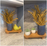 Liswit Farmhouse Wood Tray Rustic Wooden Pedestal 12 * 5.5 * 2 inches Decorative Wood Riser for Farmhouse Kitchen Counter Bathroom Room Decor (Brown) Liswit