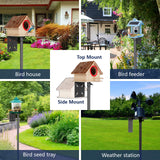 Smart Bird Feeder Pole - (32-92 Inch) Adjustable Bird House Pole Compatible with Bird Buddy, Bluebird House and Variety of Smart Birdhouse Styles, Heavy Duty Bird Feeder Stand Mount Kit(1) AYIXITIELU