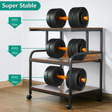 jarrvz Large Printer Stand, Removable and Fixed Printer Stand, Large Fax Machine Printer Stand, Laser Printer Stand, Printer Stand with Storage Space, Scanner Office Rolling Carriage, Retro Brown jarrvz