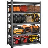 78"H Garage Shelving Unit and Storage-Easy Assembly Metal Shelves 5-Tier Utility Rack| Heavy-Duty Adjustable Shelf| Steel Rust-Resistant Shelves for Industrial,Warehouse,Basement,18"D x 48"W x 78"H Metallitrend