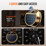 KAER 15 Biometric Gun Safe for Rifles and Pistols,Gun Cabinet with Fingerprint/Keypad/Key Access,Rifle Safe with Removable Shelf and Pistol Pocket.[No Assembly Required] KAER